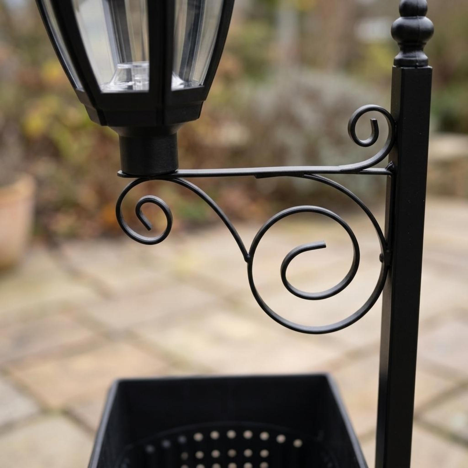 Outdoor Lighting Battery - Solar Flower Pot Light Wrought Iron