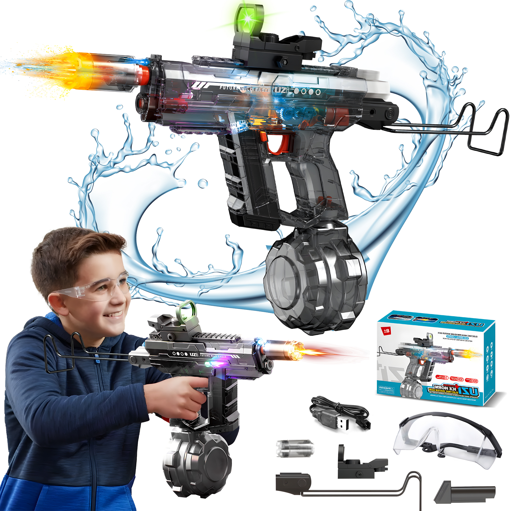 Outdoor Lighting The Range - Powerful Electric Water Gun Automatic Manual