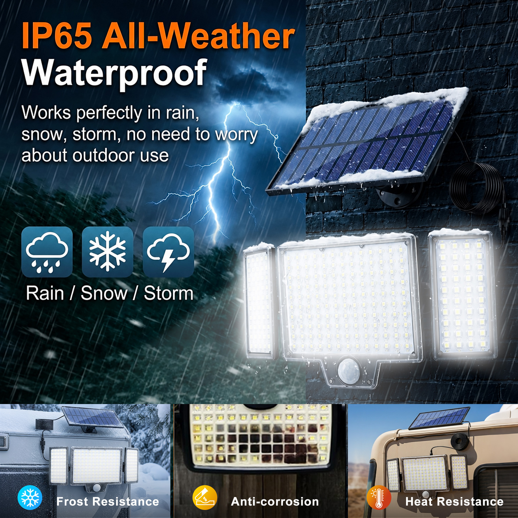 Outdoor Lighting Chandelier - Solar Pendant Light 1 Drag 1/2