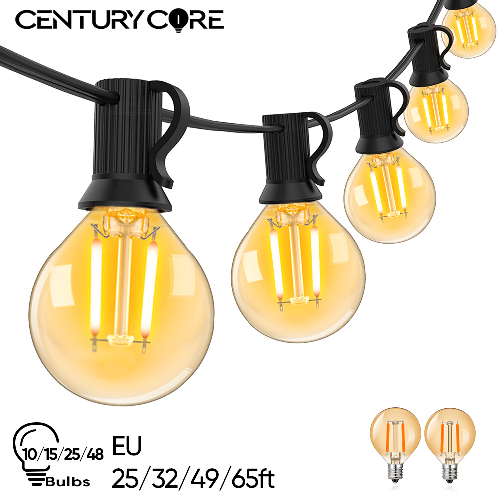 Outdoor Lighting Uk - Vintage LED G40 Street Garland 220V