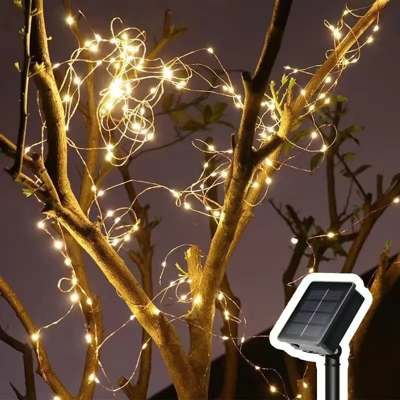 Outdoor Lighting On House - Solar Fairy LED Copper Wire Light