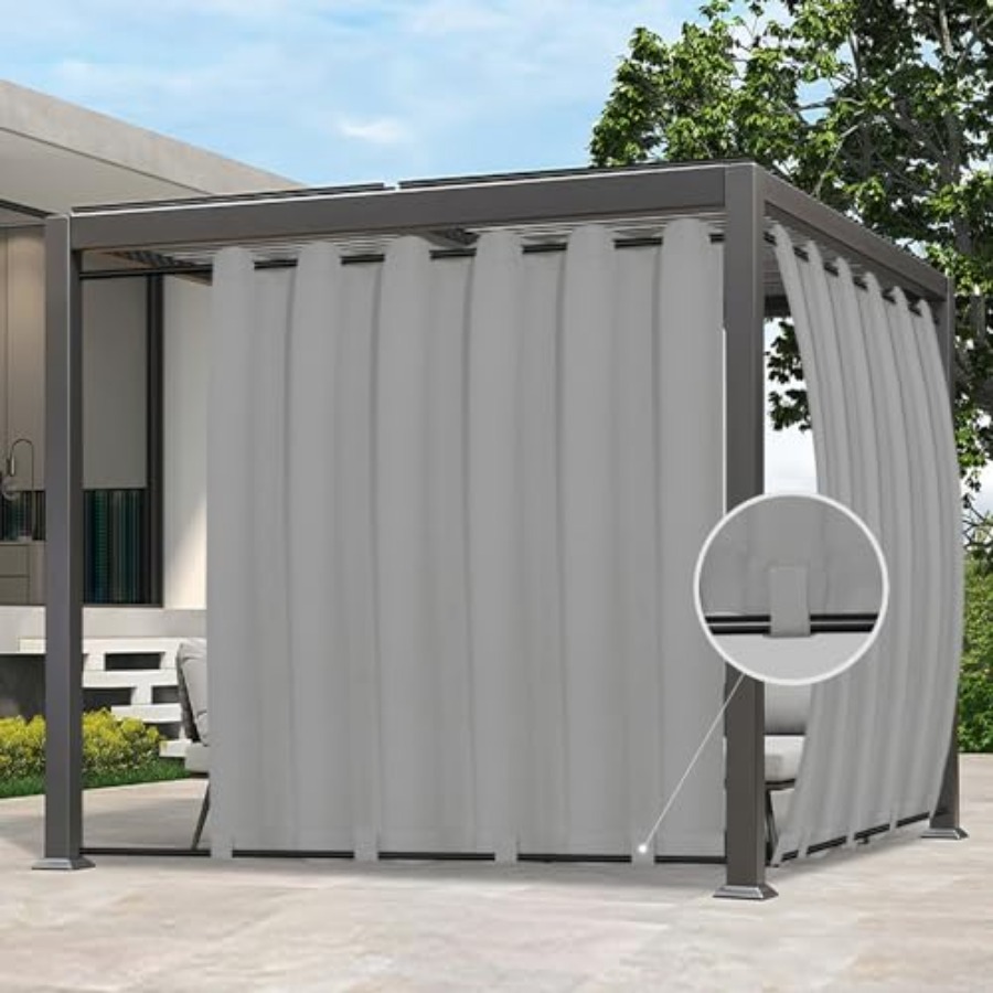 Outdoor Lighting Gazebo - Outdoor Curtains Waterproof Windproof Weatherproof Curtain