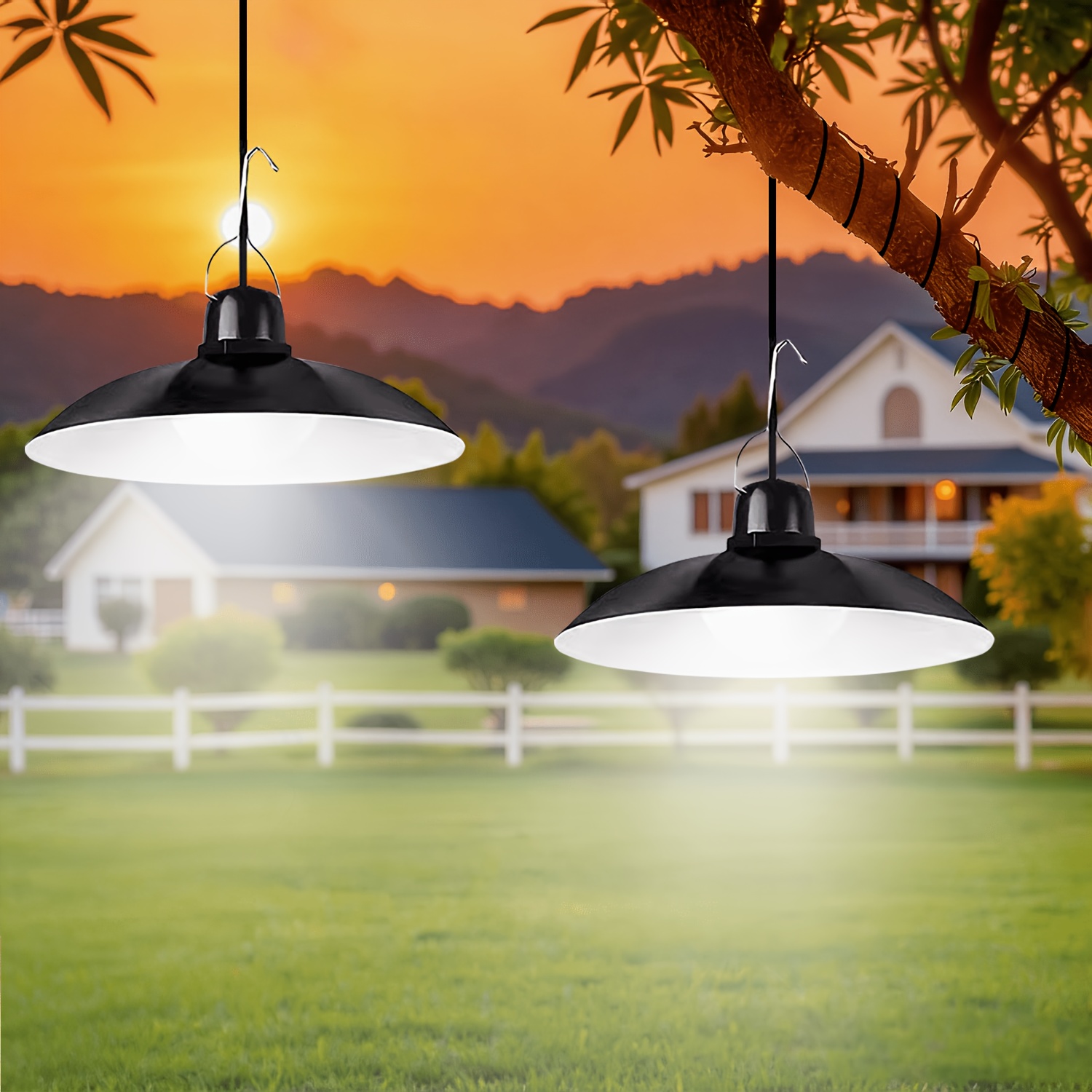 Outdoor Lighting Chandelier - 1pc Solar Pendant Light Outdoor LED