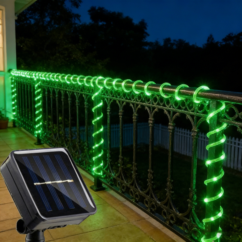 Outdoor Lighting On House - Solar Rope Lights Outdoor Blue LED