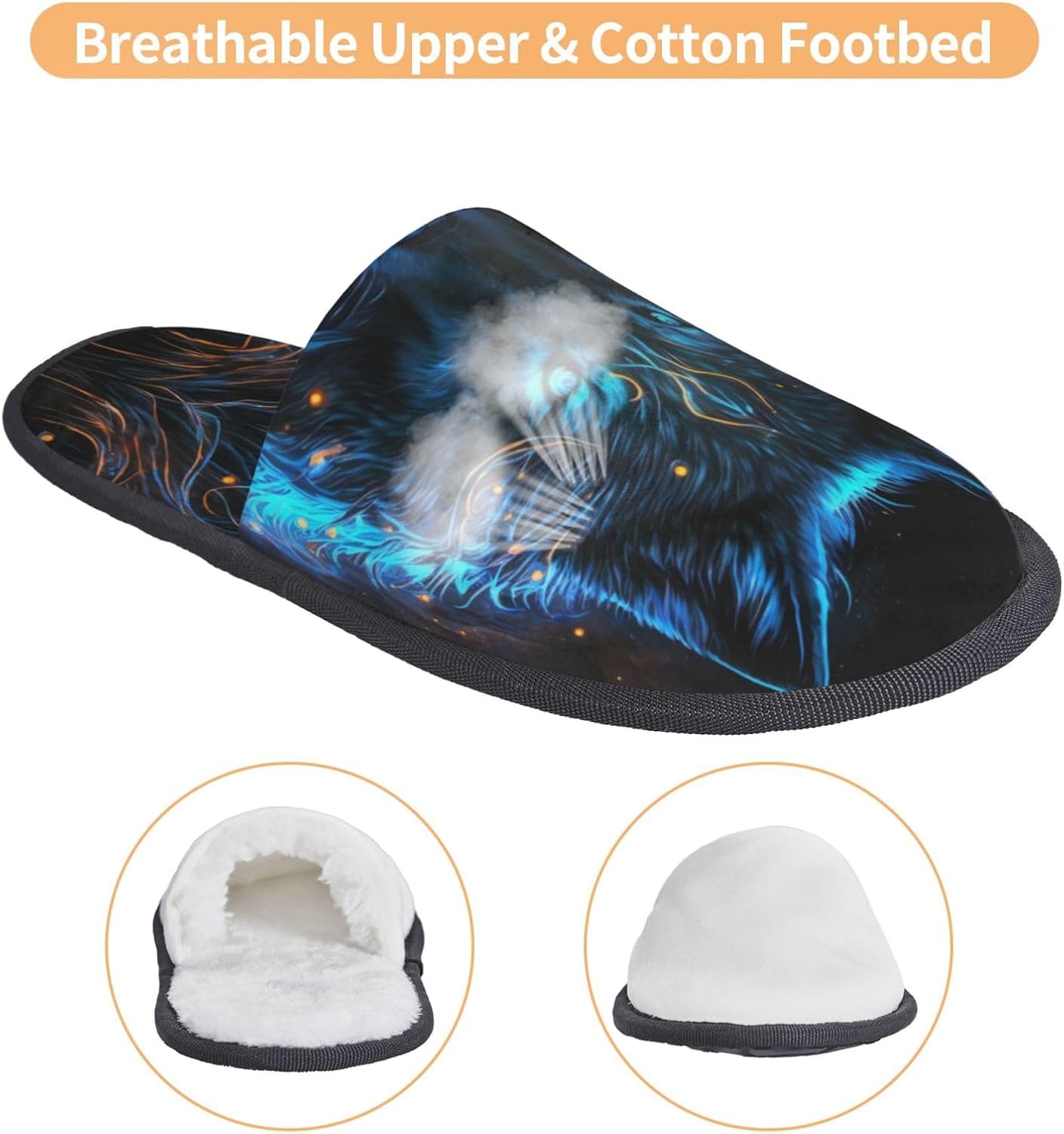 Cool Blue Light Wolf Print Wom - Outdoor Lighting On House のレビューと価格