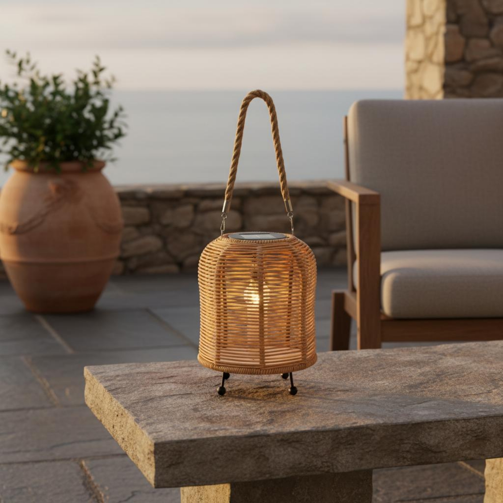Handwoven Solar Lantern Braide - Outdoor Lighting Restaurant のレビューと価格