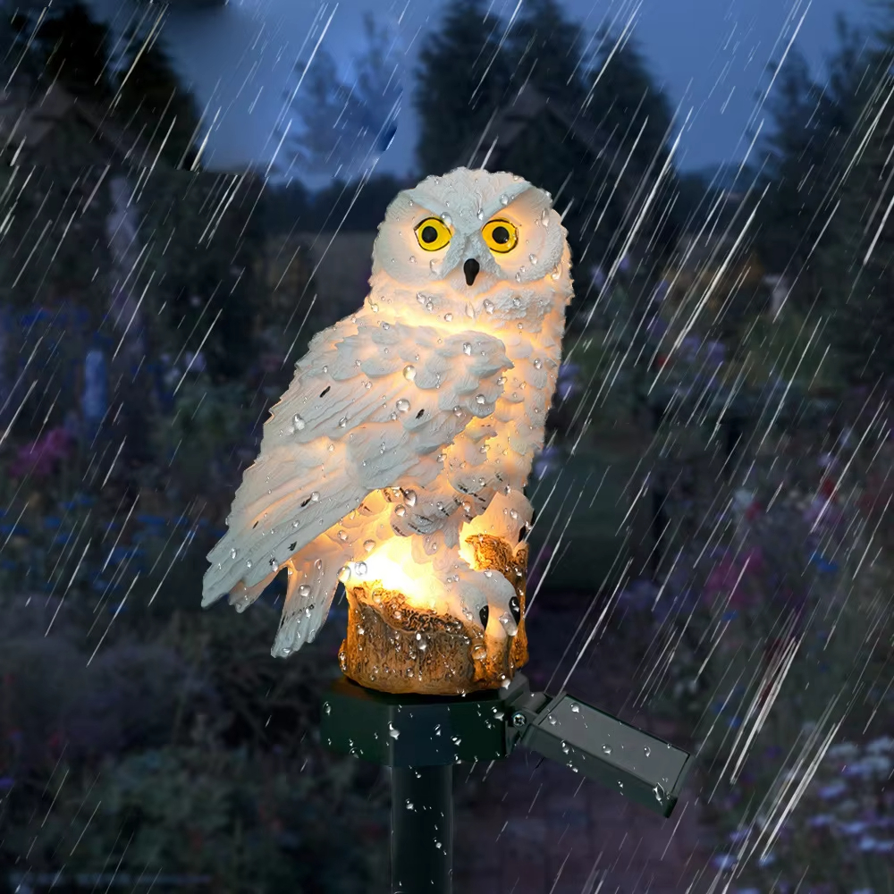 Solar light owl animal sculptu - Outdoor Lighting Gazebo のレビューと価格