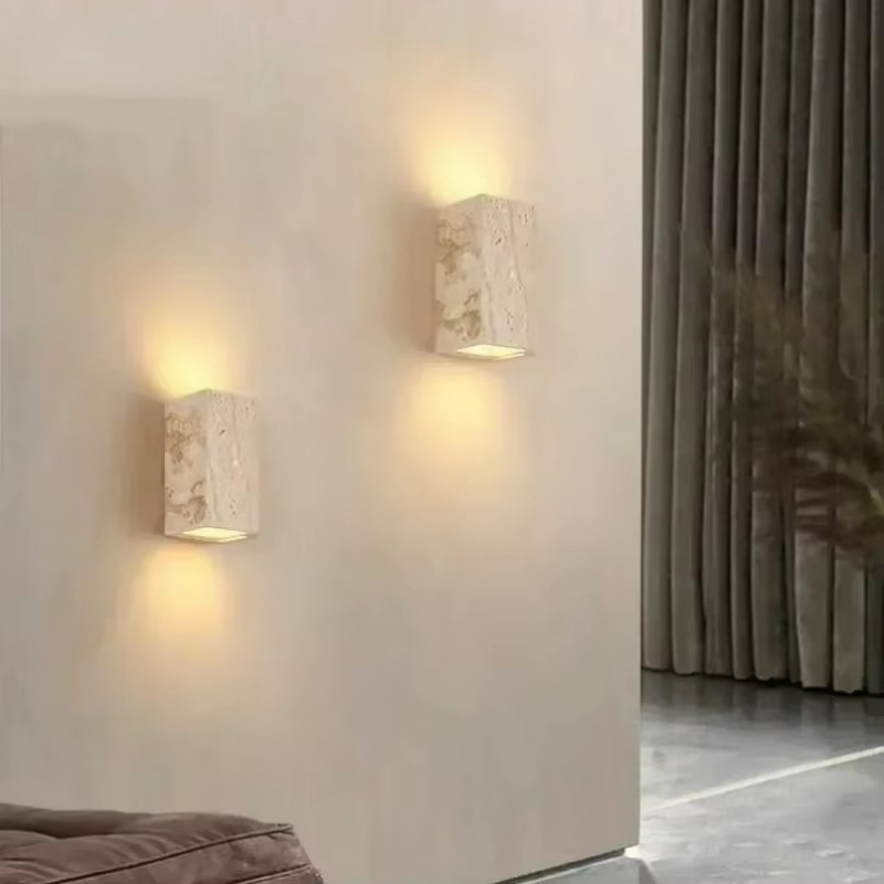 Yellow Travertine Stone Wall M - Outdoor Lighting Restaurant のレビューと価格