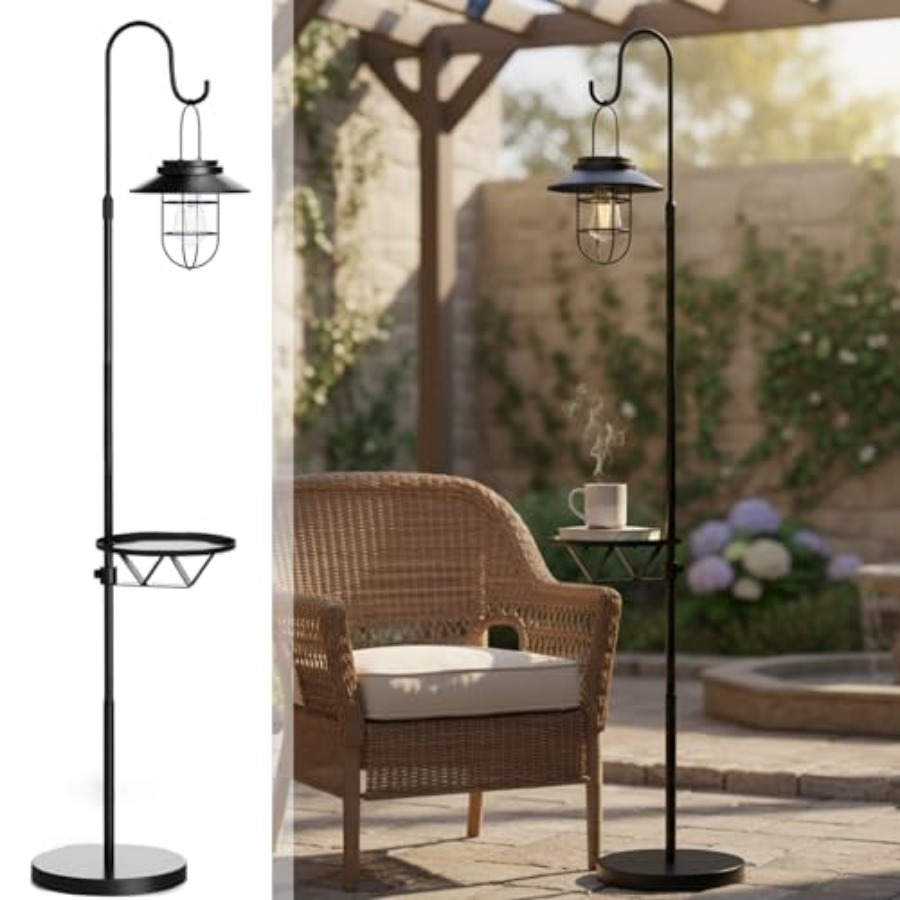 Solar Floor Lamp with Table, 6 - Outdoor Lighting Solar のレビューと価格