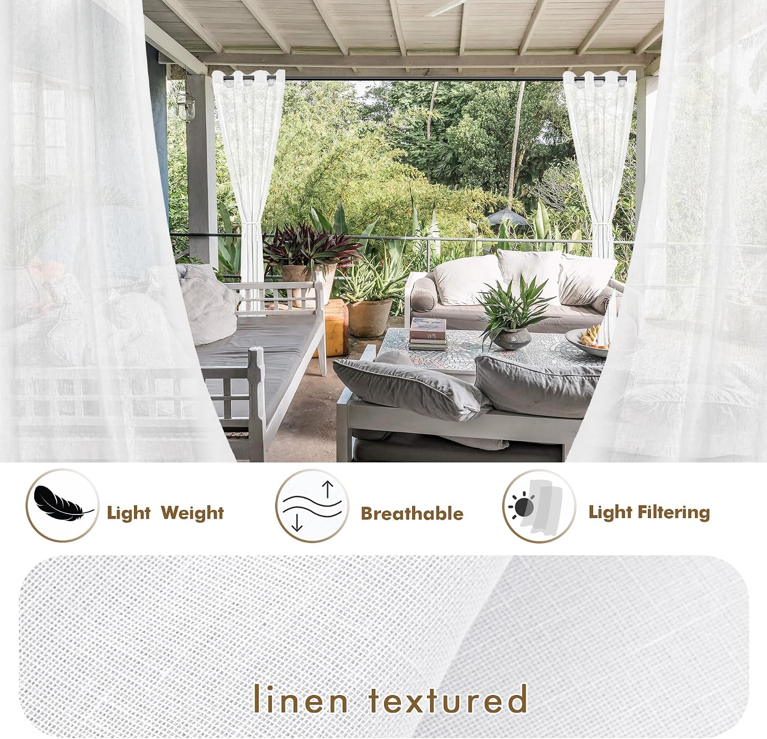 Sheer Outdoor Curtains 4 Panel - Outdoor Lighting Gazebo のレビューと価格
