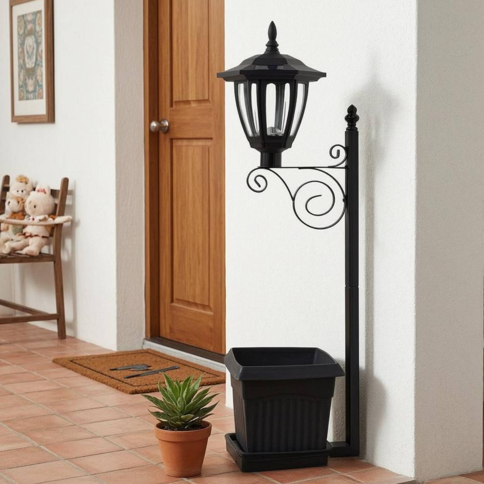 Solar Flower Pot Light Wrought - Outdoor Lighting Battery のレビューと価格