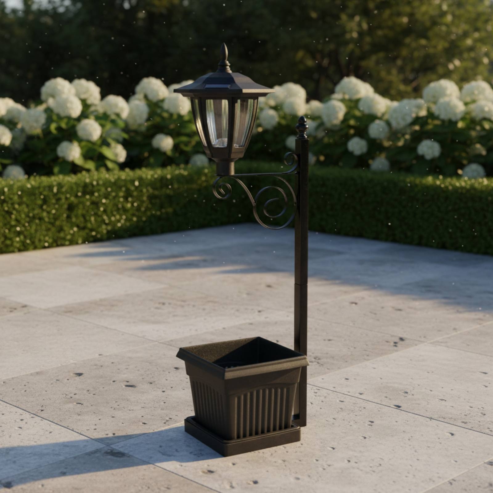 Solar Flower Pot Light Wrought - Outdoor Lighting Battery のレビューと価格