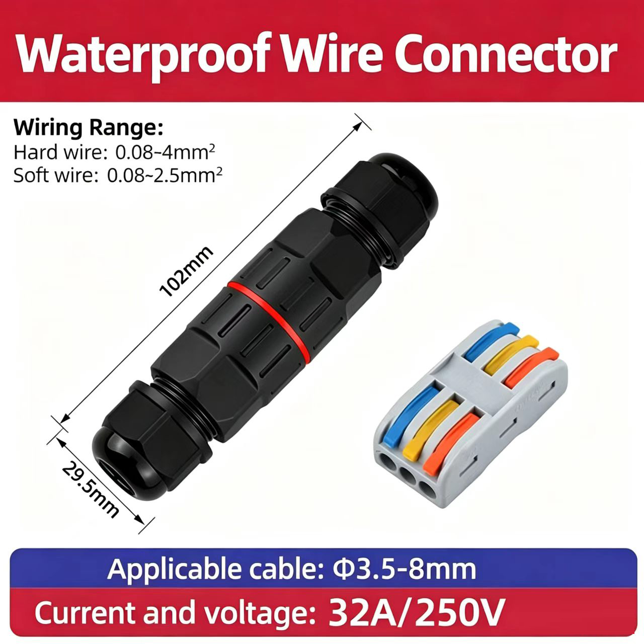 1Pc 2 Pin 3 Pin Wire Connector - Outdoor Lighting Wire Connectors のレビューと価格