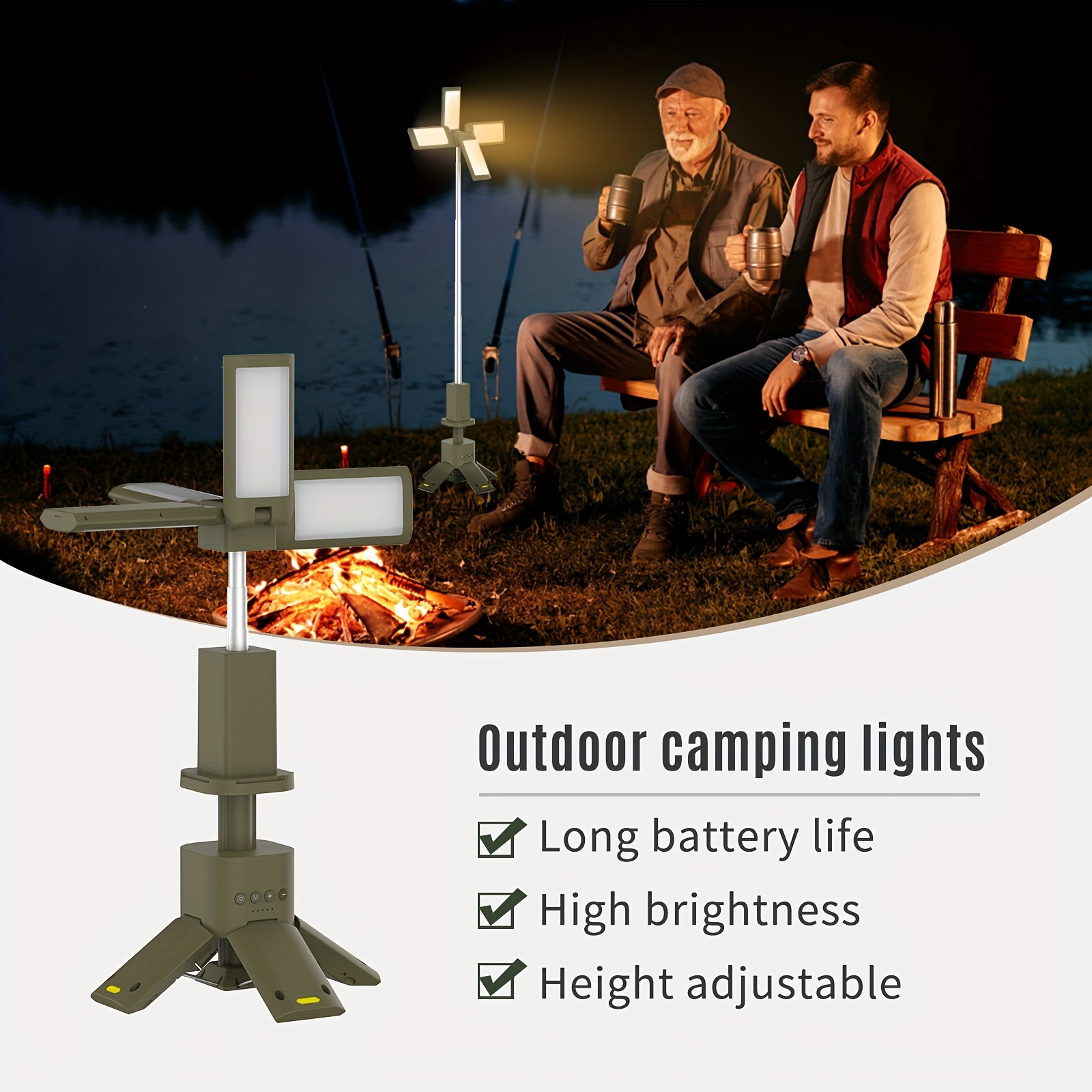 Camping Lantern, 14000mAh Rech - Outdoor Lighting Solar のレビューと価格