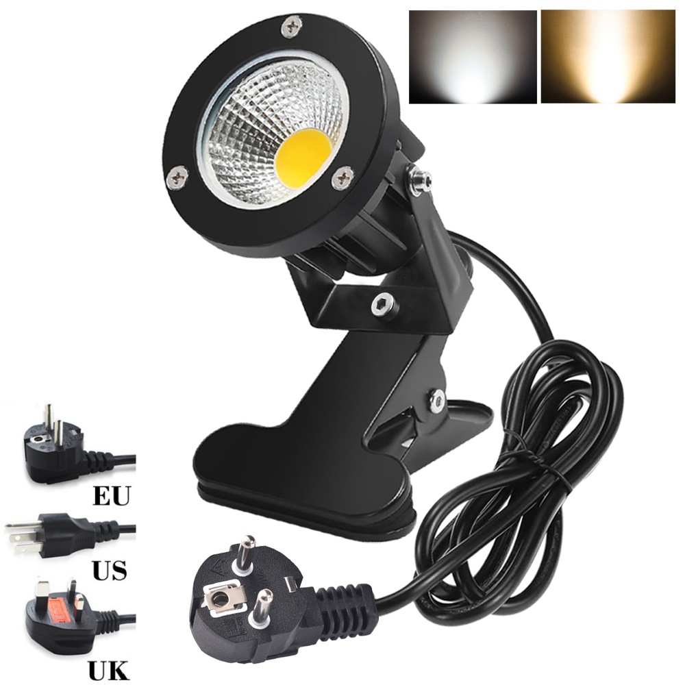 Clip On Spot Light Plug in Wat - Outdoor Lighting Uk のレビューと価格