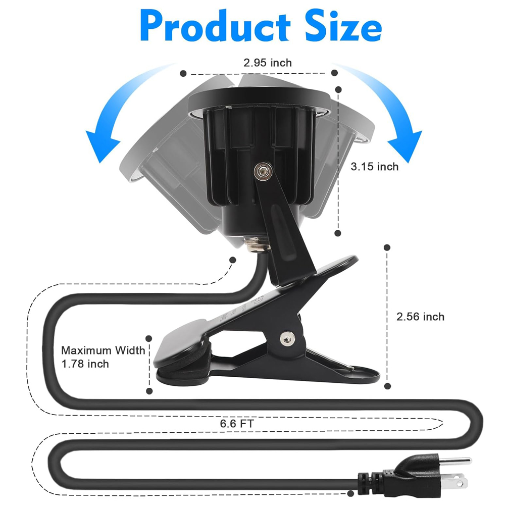 Clip On Spot Light Plug in Wat - Outdoor Lighting Uk のレビューと価格