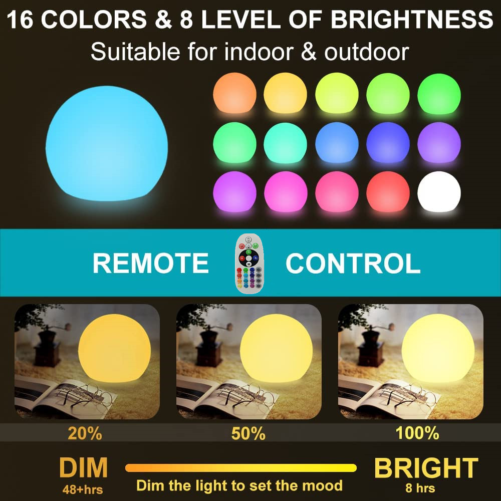 Rechargeable LED Glowing Ball  - Outdoor Lighting Gazebo のレビューと価格