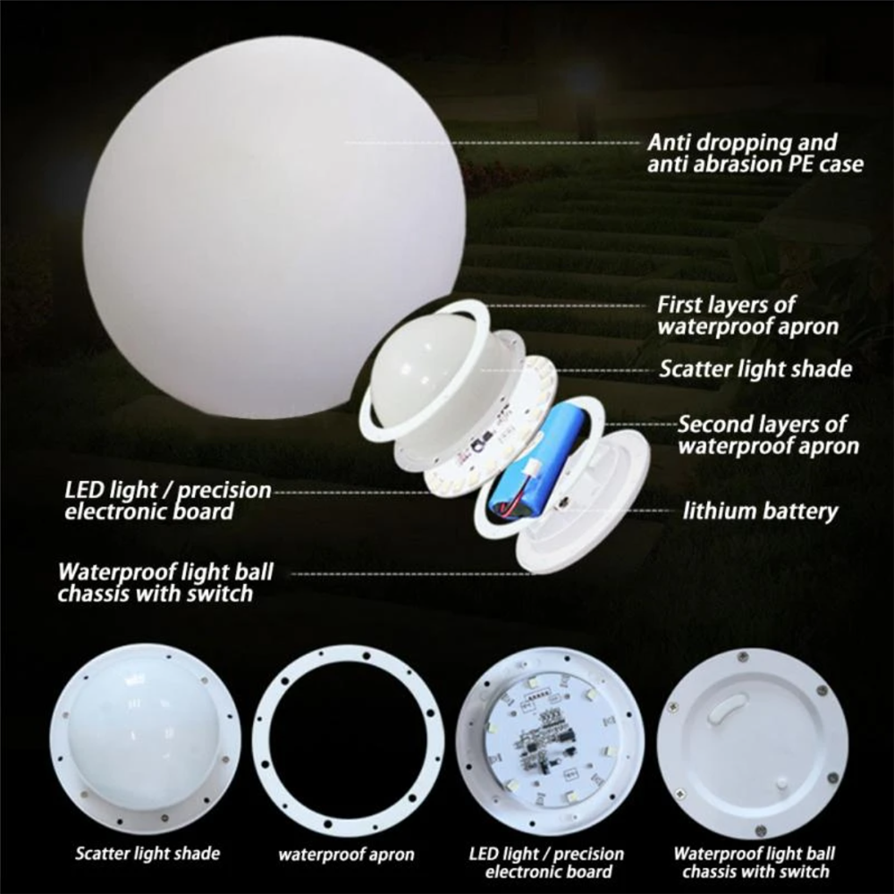 Rechargeable LED Glowing Ball  - Outdoor Lighting Gazebo のレビューと価格