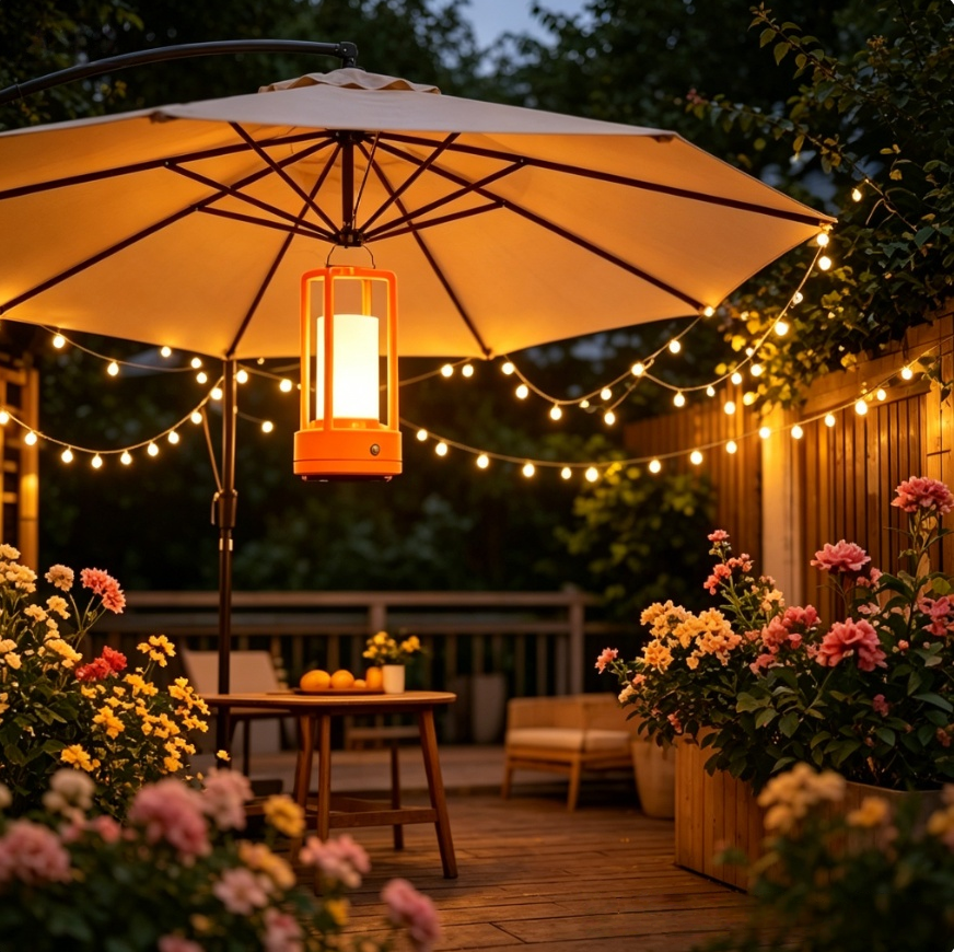 Modern Orange Cage Table Lamp  - Outdoor Lighting Battery のレビューと価格