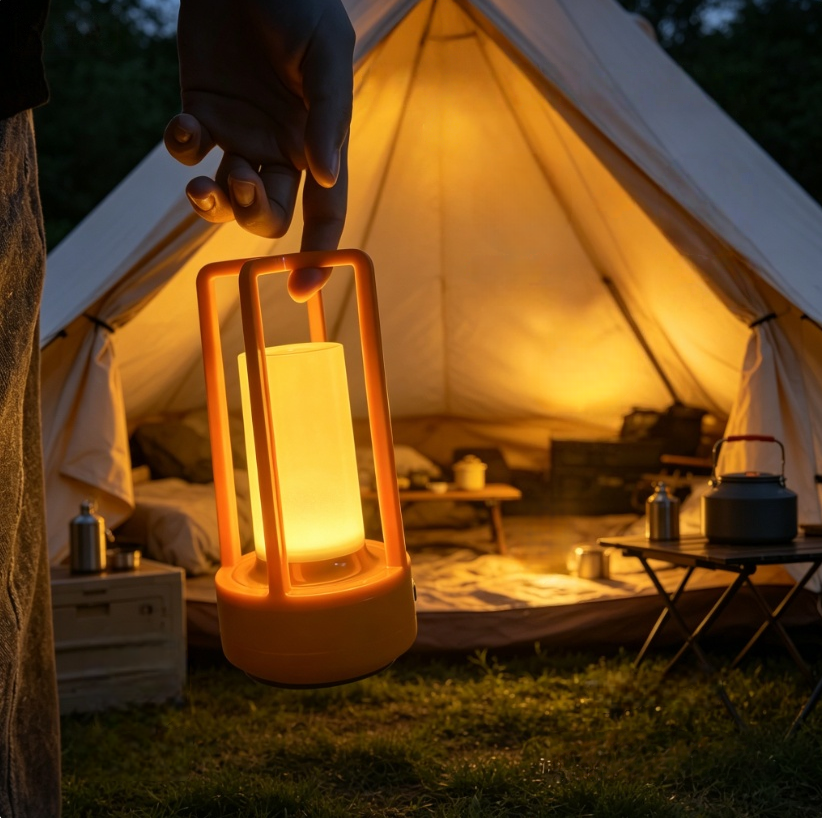 Modern Orange Cage Table Lamp  - Outdoor Lighting Battery のレビューと価格