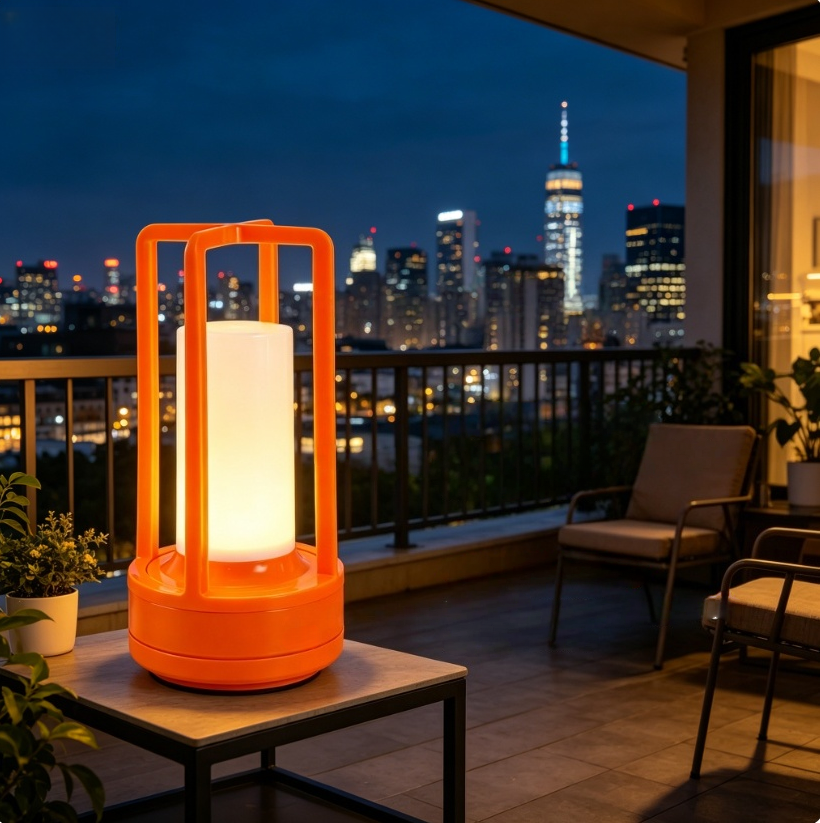 Modern Orange Cage Table Lamp  - Outdoor Lighting Battery のレビューと価格