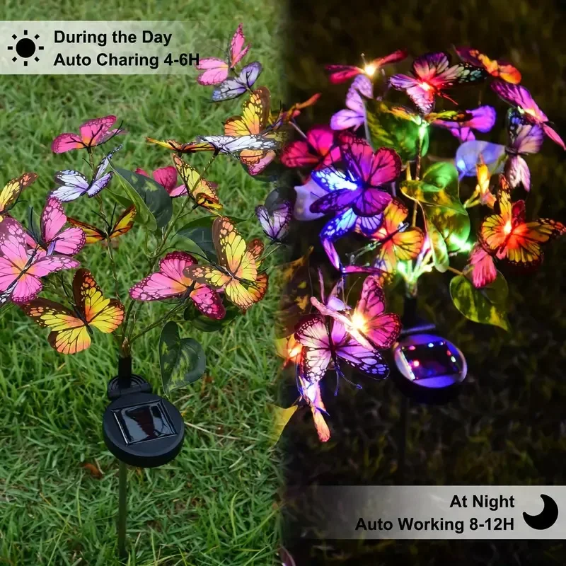Solar LED Butterfly Garden Lig - Outdoor Lighting Gazebo のレビューと価格