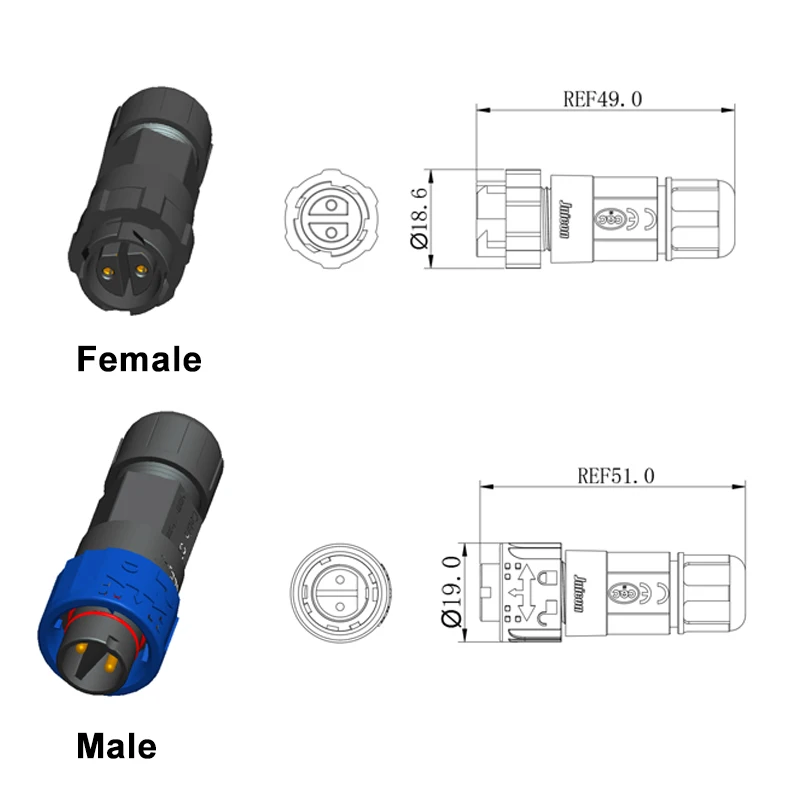 2Pin M16 Power Connector Self- - Outdoor Lighting Wire Connectors のレビューと価格