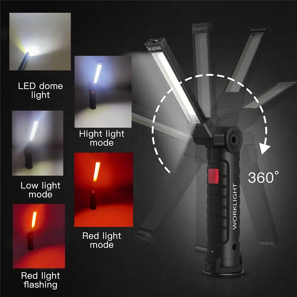 Portable COB LED Flashlight US - Outdoor Lighting Usb のレビューと価格