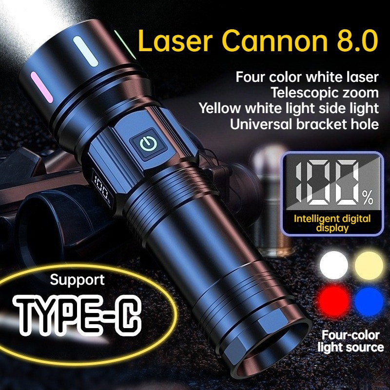 Strong Light LED Flashlight Te - Outdoor Lighting Usb のレビューと価格