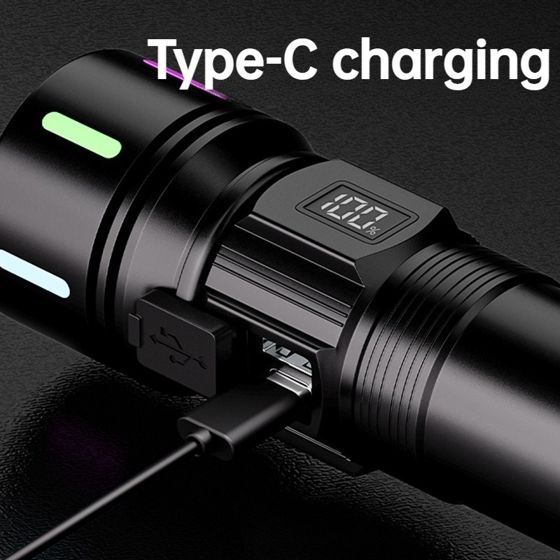 Strong Light LED Flashlight Te - Outdoor Lighting Usb のレビューと価格