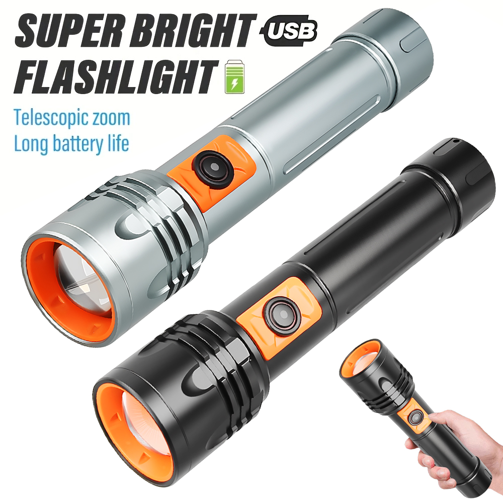 High Power LED Flashlight USB  - Outdoor Lighting Usb のレビューと価格