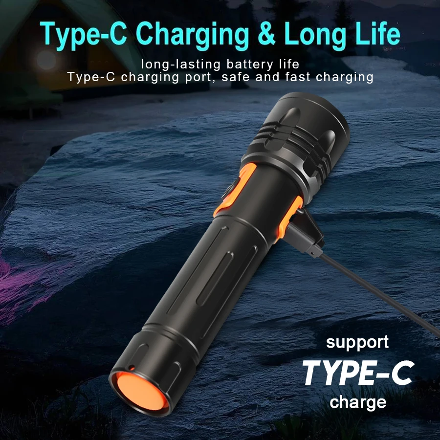 High Power LED Flashlight USB  - Outdoor Lighting Usb のレビューと価格