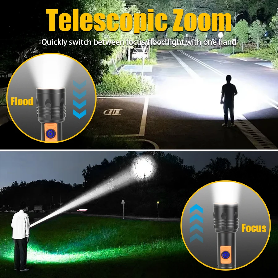 High Power LED Flashlight USB  - Outdoor Lighting Usb のレビューと価格