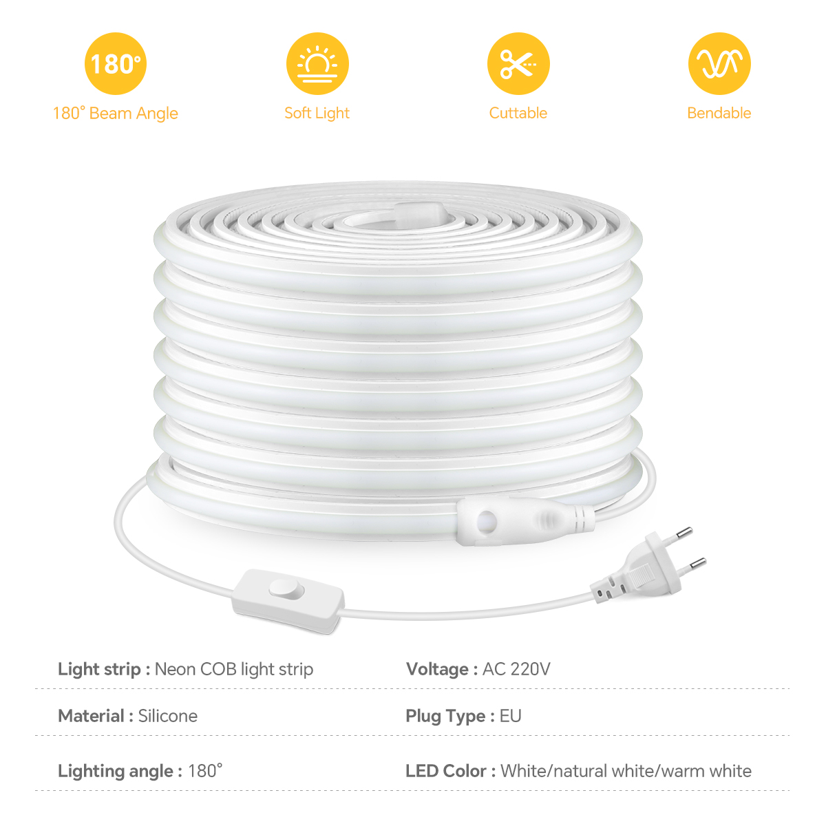 220V COB Led Strip High Densit - Outdoor Lighting Restaurant のレビューと価格