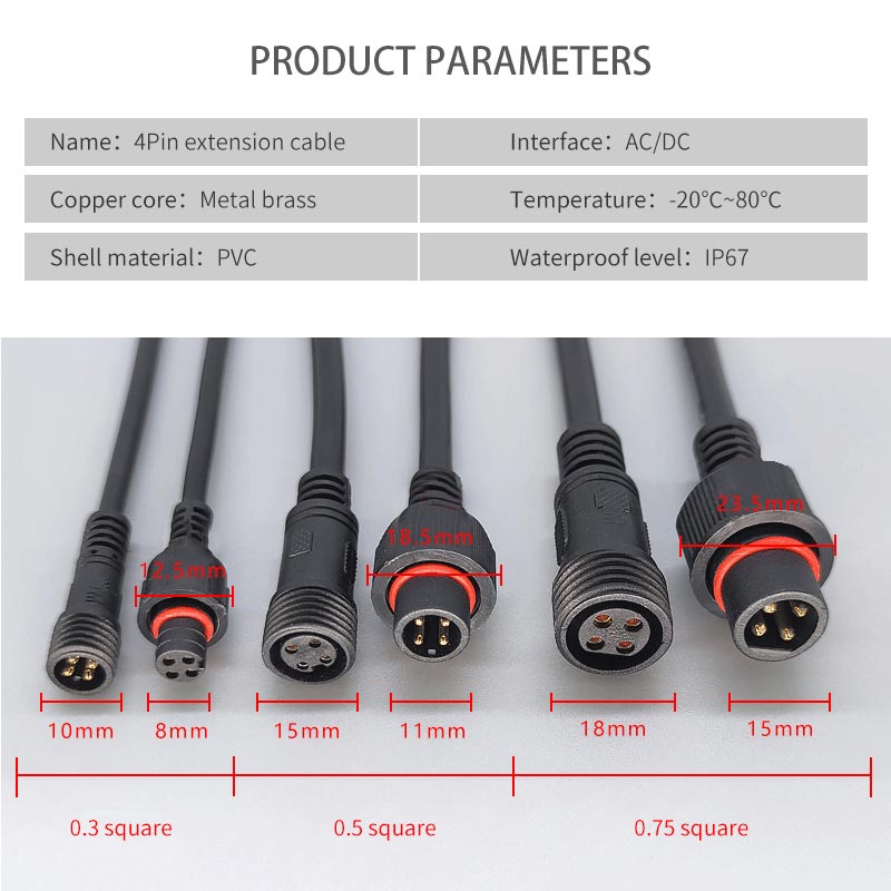 Male Famale Plug Cable 4Pin Wa - Outdoor Lighting Wire Connectors のレビューと価格