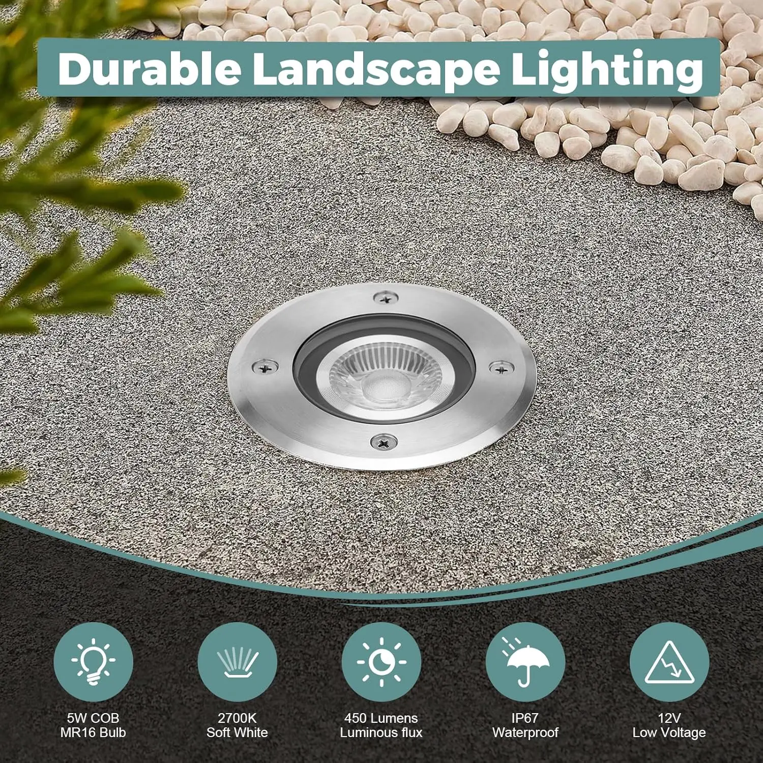 6 Pack 12V Low Voltage Landsca - Outdoor Lighting Underground Wiring のレビューと価格