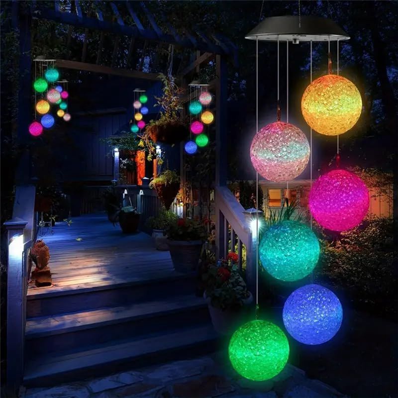 Solar Wind Chime Light LED Col - Outdoor Lighting Chandelier のレビューと価格