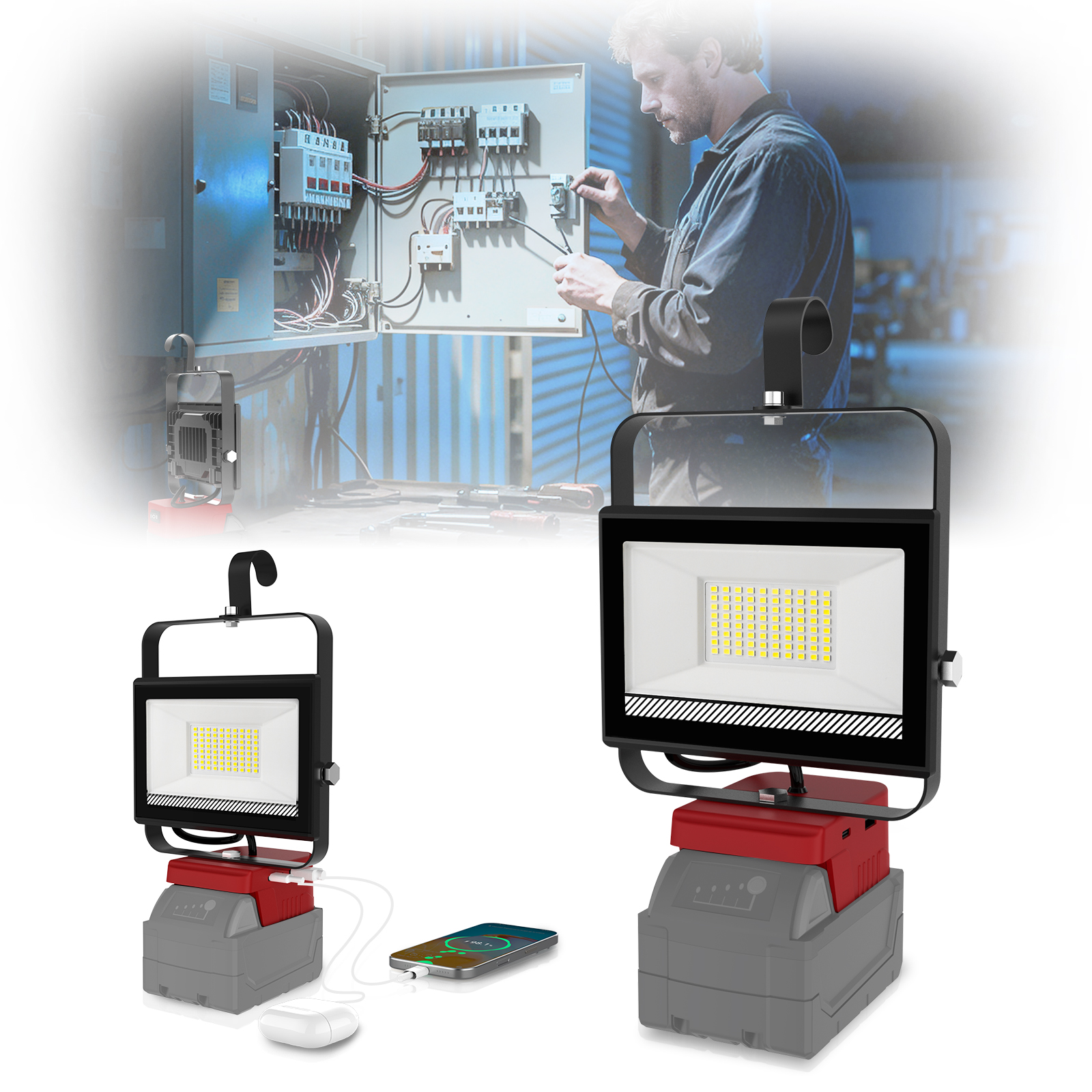 60W Portable Outdoor Work Ligh - Outdoor Lighting Not Working のレビューと価格