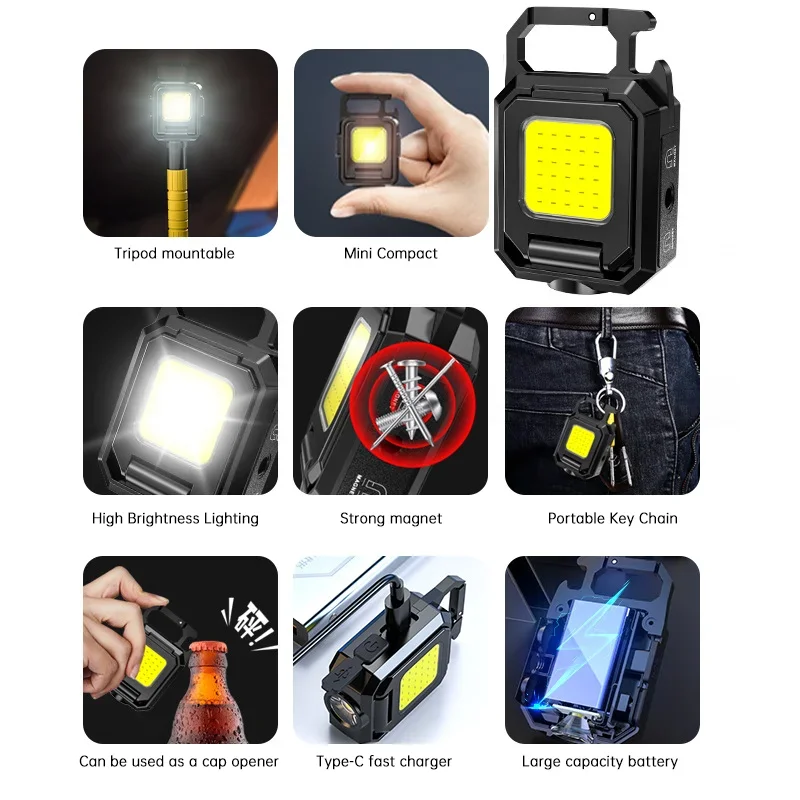 Mini Flashlight Keychain Light - Outdoor Lighting Usb のレビューと価格