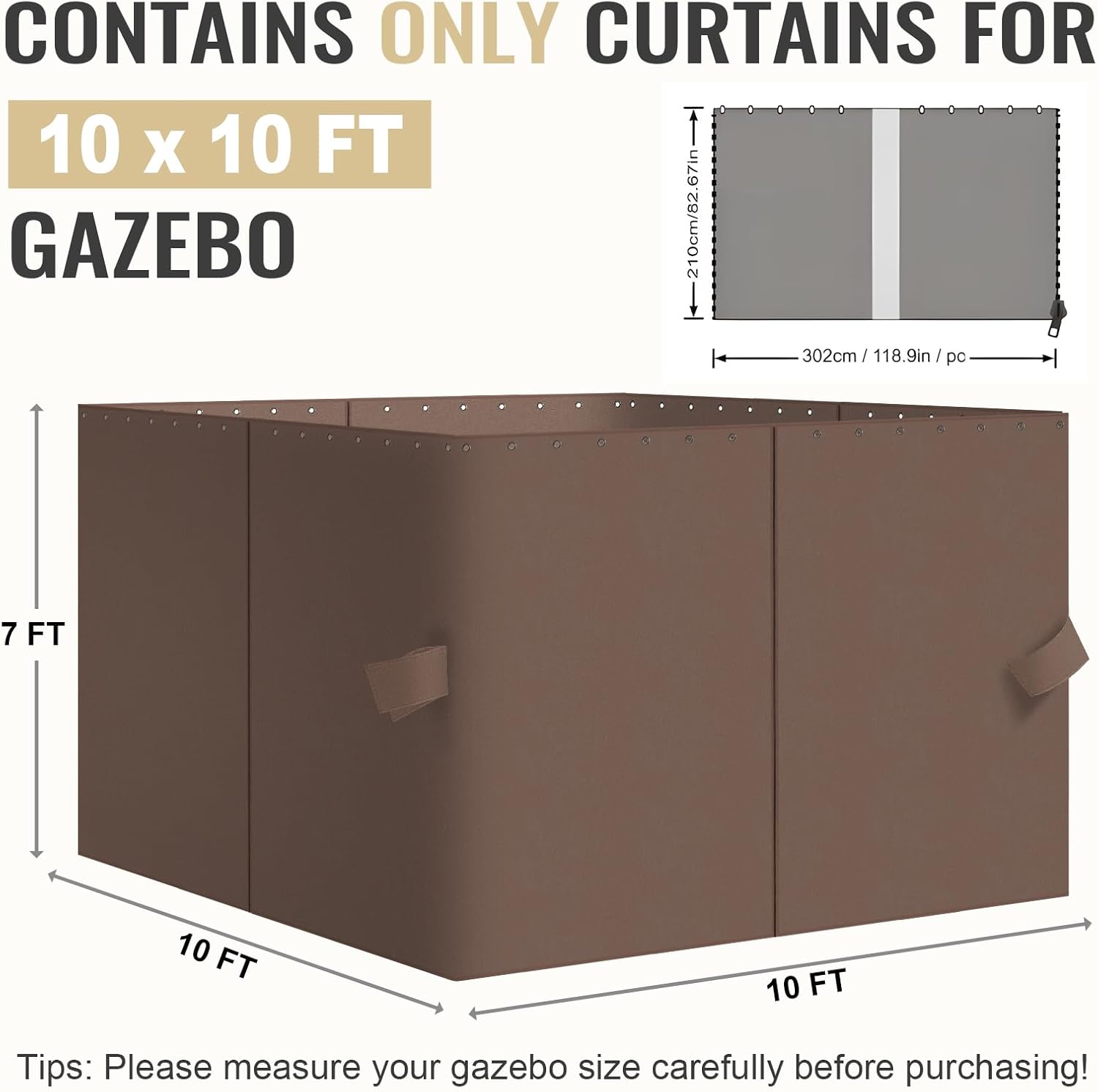 4-Panel 10' x 10' Gazebo Repla - Outdoor Lighting Gazebo のレビューと価格