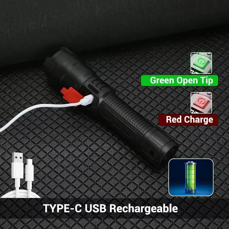 1000LM Ultra Bright LED Flashl - Outdoor Lighting The Range のレビューと価格