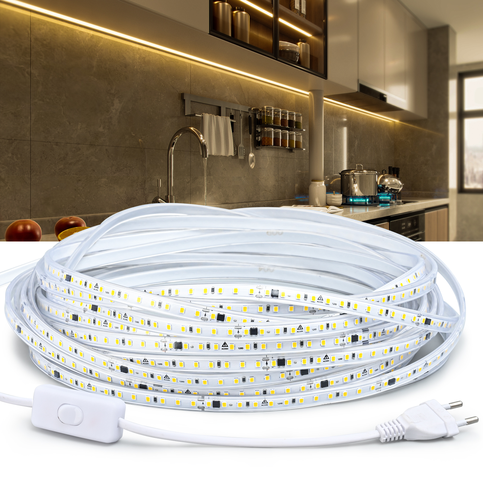220V Waterproof LED Strip Ligh - Outdoor Lighting Restaurant のレビューと価格