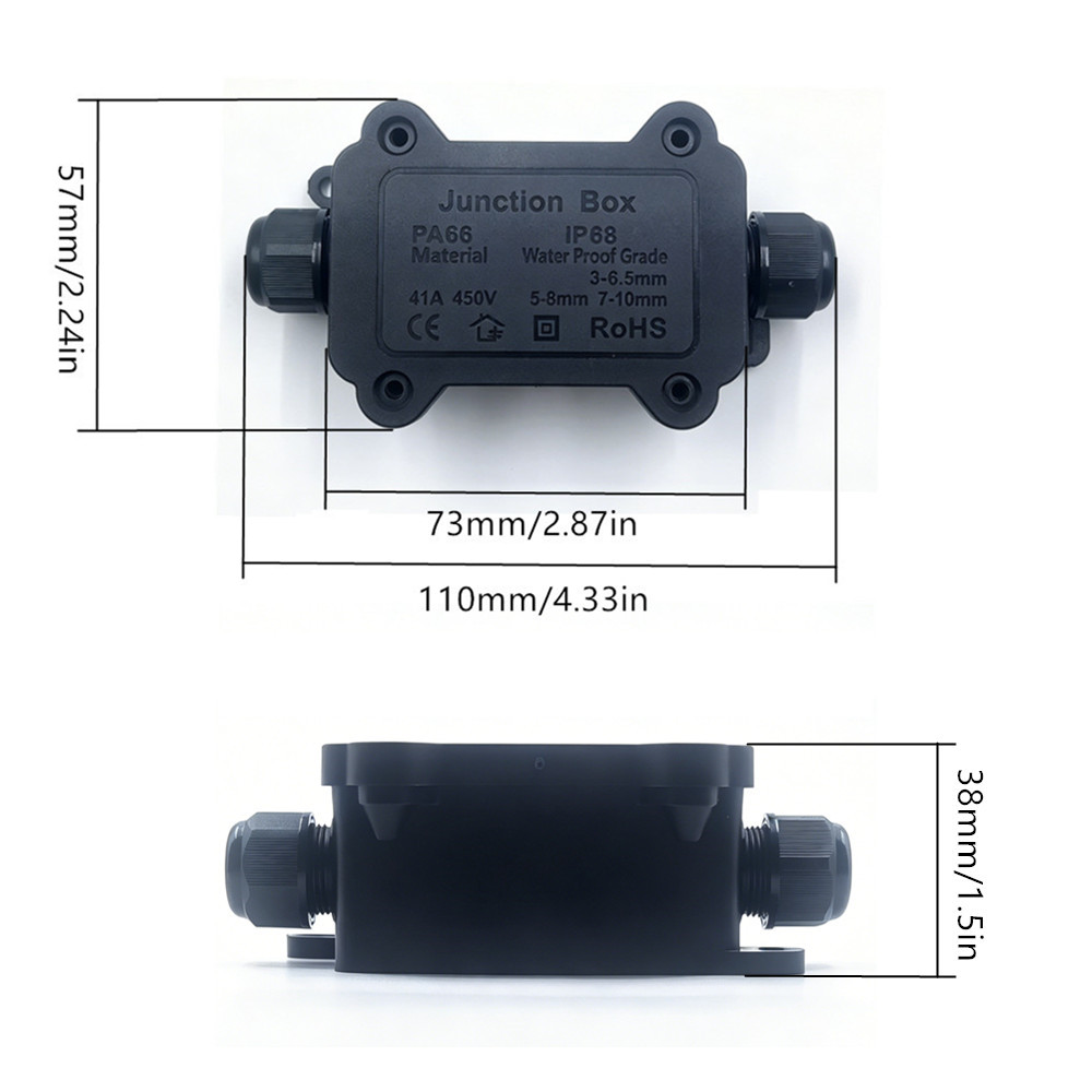 IP68 Waterproof Junction Box 2 - Outdoor Lighting Wire Connectors のレビューと価格