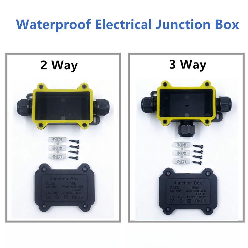 IP68 Waterproof Junction Box 2 - Outdoor Lighting Wire Connectors のレビューと価格