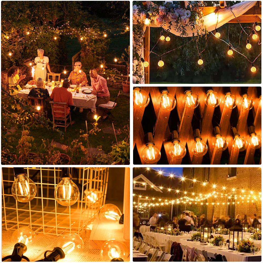 Vintage LED G40 Street Garland - Outdoor Lighting Uk のレビューと価格