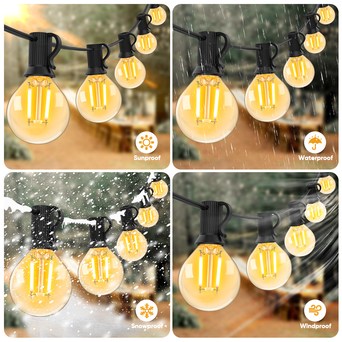 Vintage LED G40 Street Garland - Outdoor Lighting Uk のレビューと価格