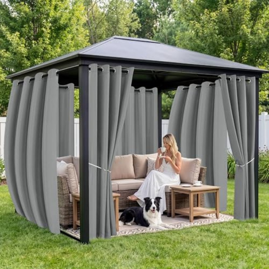 Gazebo Curtains Outdoor Waterp - Outdoor Lighting Gazebo のレビューと価格