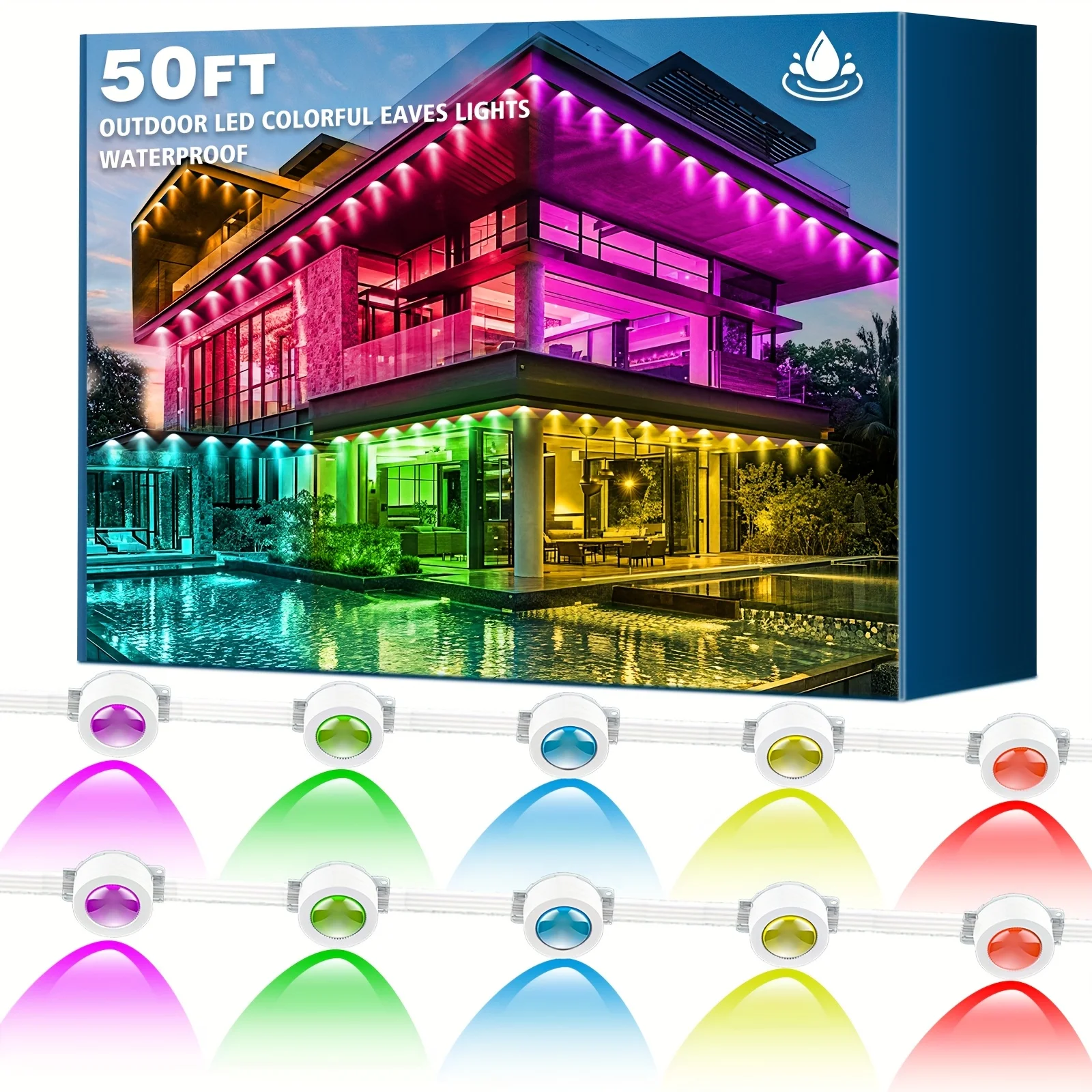 500 Feet, 250 Bulbs, IP67 Wate - Outdoor Lighting Battery のレビューと価格