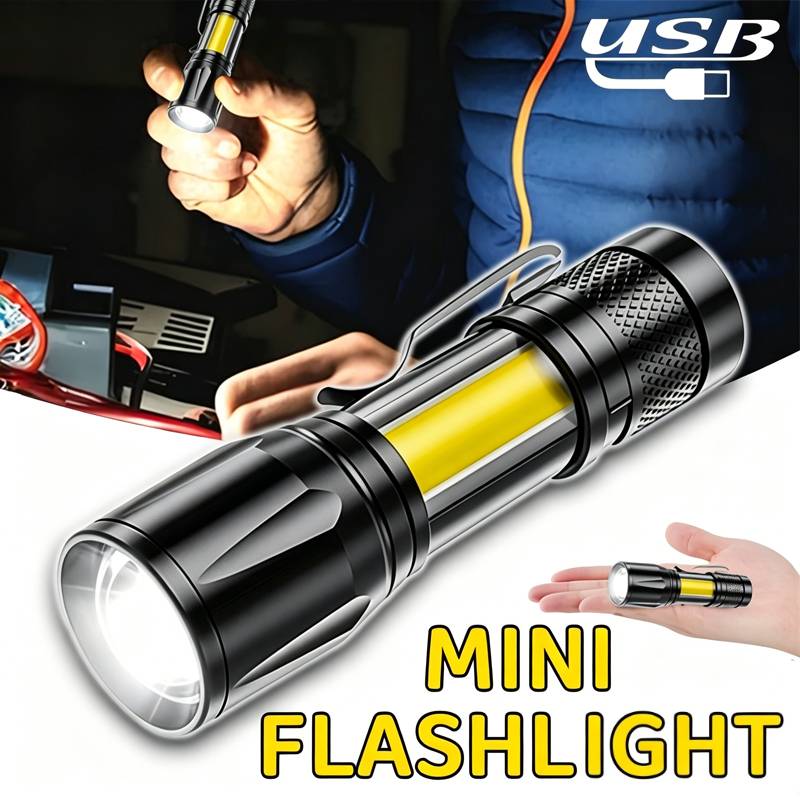 Mini LED Flashlight COB Floodl - Outdoor Lighting Usb のレビューと価格