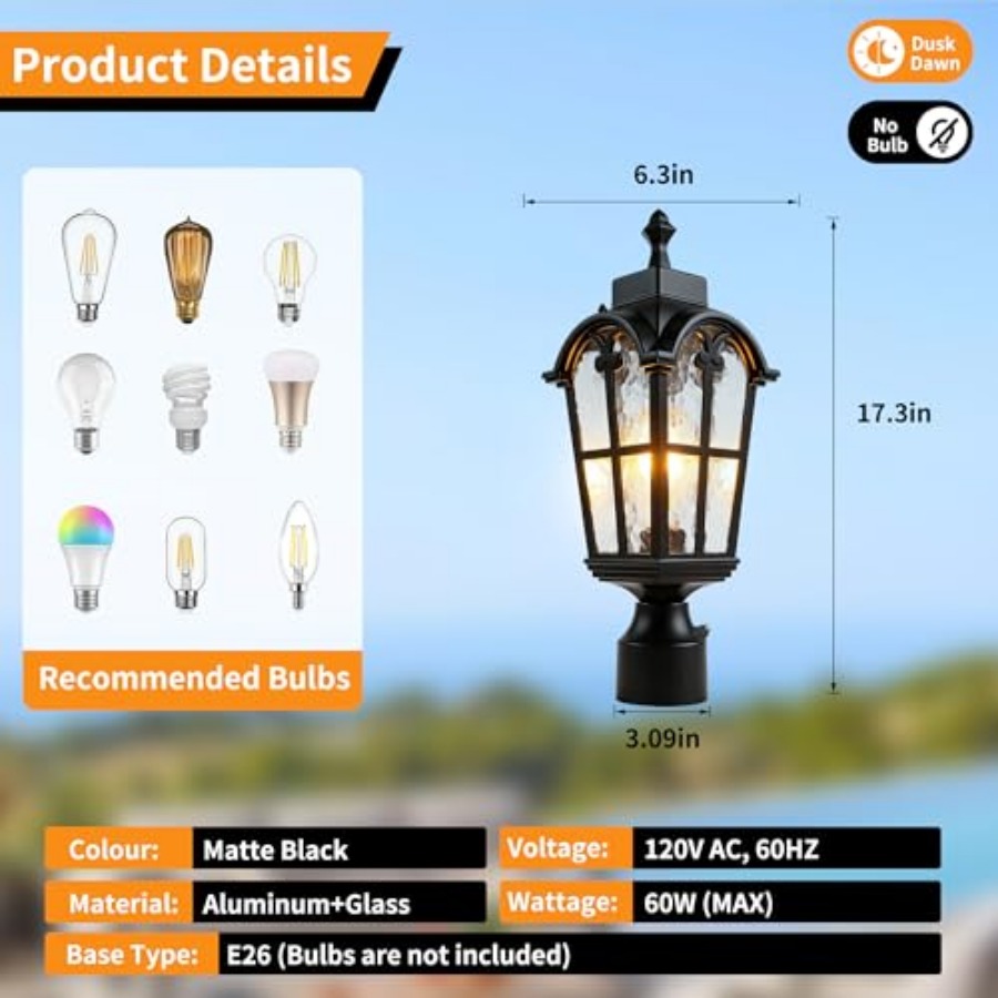 Sensor Outdoor Post Lights Wat - Outdoor Lighting Sensor のレビューと価格
